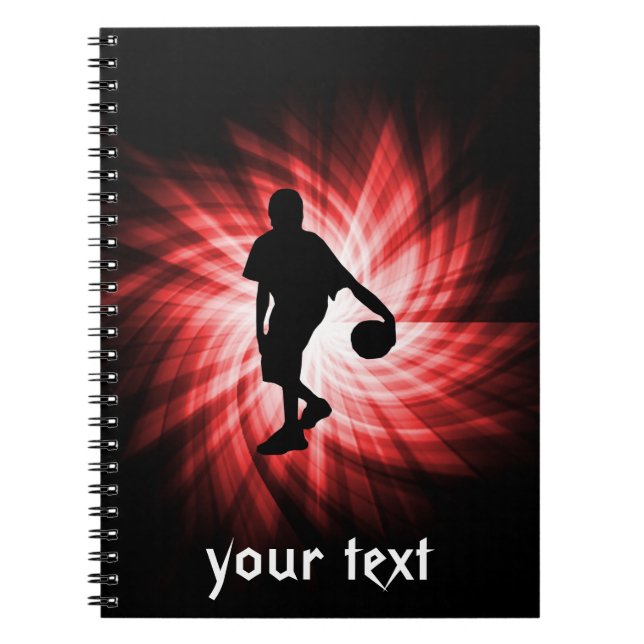 Cuaderno Jugador de baloncesto, rojo (Frente)