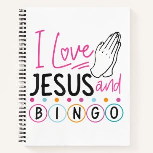 Cuaderno Jugador de Bingo Jesús Fe Católica Yo Amo a Jesús 
