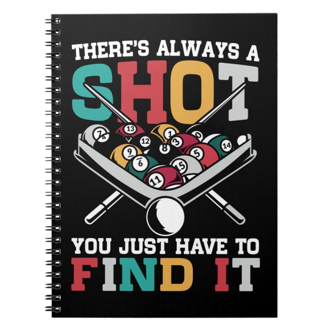 Cuaderno Jugador de bolas Gracioso 8 de Billiard Quote (Frente)