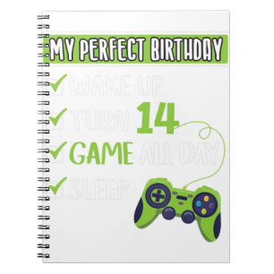 Cuaderno Jugador de cumpleaños de 14 años 14.º juego perfec