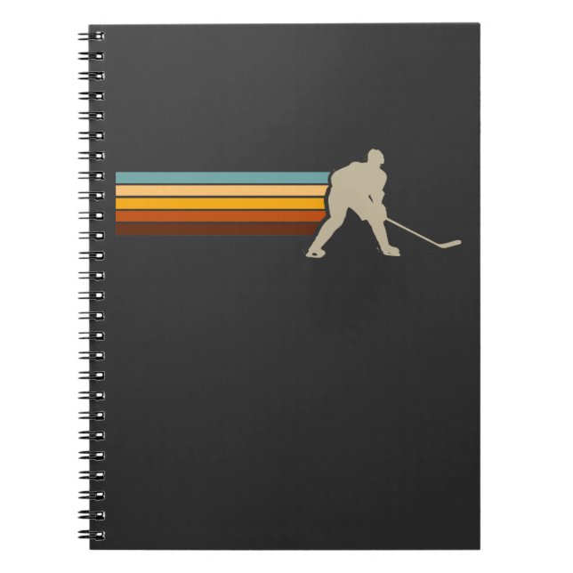 Cuaderno Jugador de Defensa del Centro de Hockey sobre Hiel (Frente)