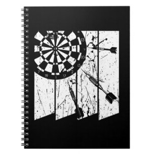 Cuaderno Jugador de dibujos animados Retro Darts 180 Men Da