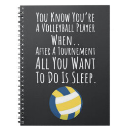 Cuaderno Jugador De Equipo De Ideas De Regalo De Voleibol B
