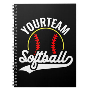 Cuaderno Jugador de equipo de Softball AÑADIR NOMBRE Liga P