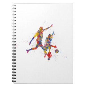 Cuaderno Jugador de fútbol en acuarela