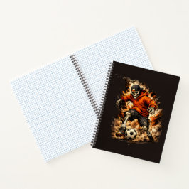 Cuaderno Jugador de Fútbol Esqueleto Streetwear Caricatura 