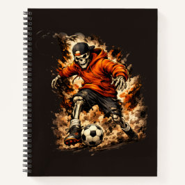 Cuaderno Jugador de Fútbol Esqueleto Streetwear Caricatura 