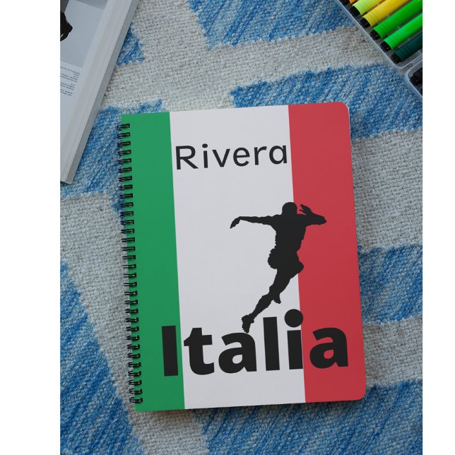 Cuaderno Jugador de fútbol, personalizable italiano (Subido por el creador)