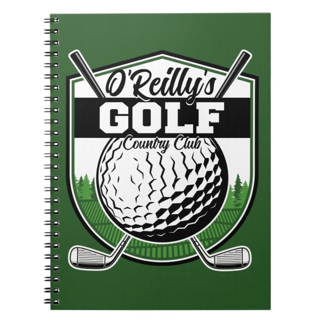 Cuaderno Jugador de Golf Personalizado Pro Golf Country Clu (Frente)