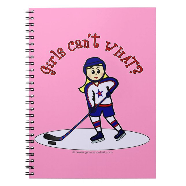Cuaderno Jugador de hockey Chicas rubios (Frente)