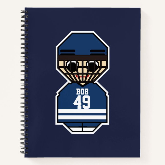 Cuaderno Jugador de hockey sobre hielo (Anverso)
