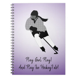 Cuaderno Jugador de hockey sobre hielo chica