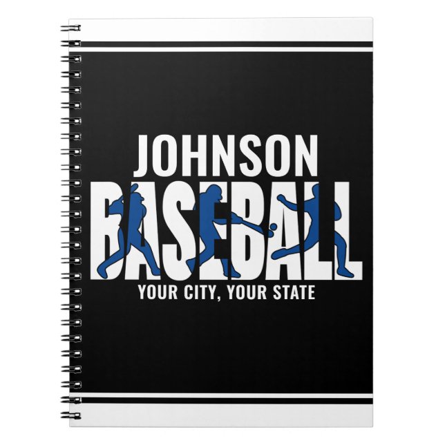 Cuaderno Jugador de Juego de Béisbol ADD NAME (Frente)