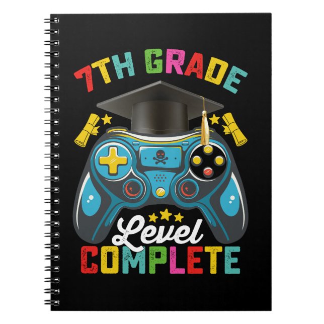 Cuaderno Jugador de juegos de graduación completo de nivel  (Frente)