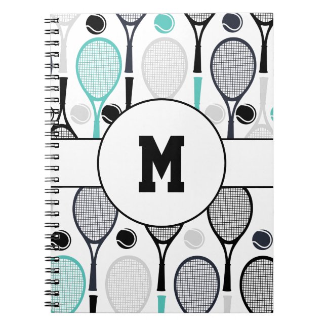 Cuaderno Jugador de Letras Monogramadas Nombre Personalizad (Frente)
