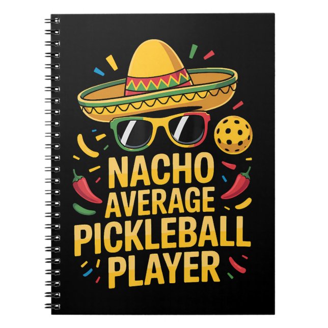Cuaderno Jugador de Pickleball No Promedio (Frente)