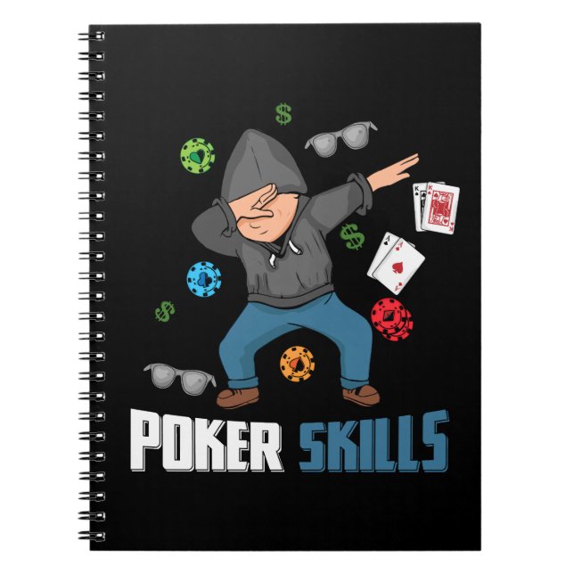 Cuaderno Jugador de Póquer Regalos Hombres Texas Holdem Cas (Frente)