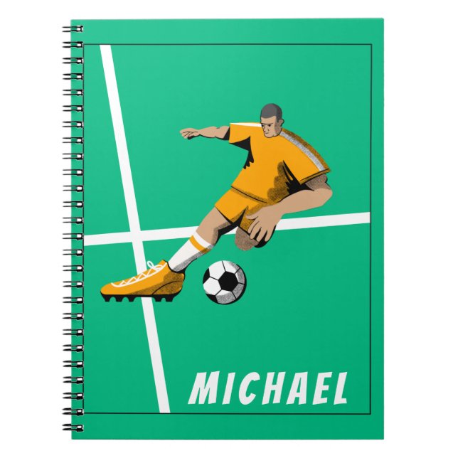 Cuaderno Jugador de temas de fútbol Ilustracion Equipo depo (Frente)