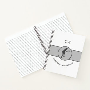 Cuaderno Jugador de tenis Chica regalo Personalizado