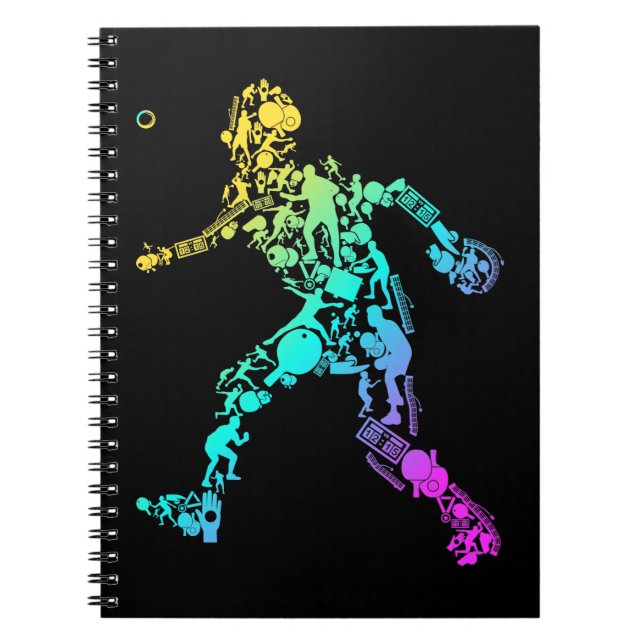 Cuaderno Jugador de tenis de mesa (Frente)