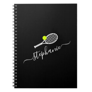 Cuaderno Jugador de tenis Equipo Club Nombre Campamento Per