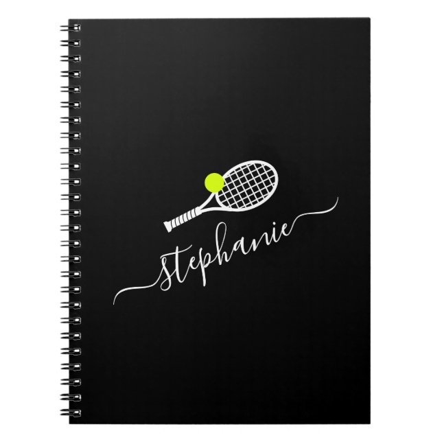 Cuaderno Jugador de tenis Equipo Club Nombre Campamento Per (Frente)