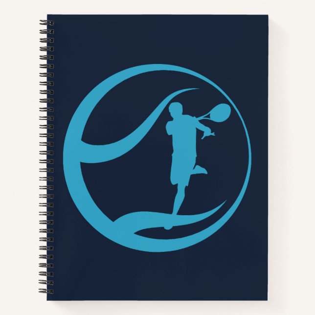 Cuaderno Jugador de tenis masculino (Anverso)