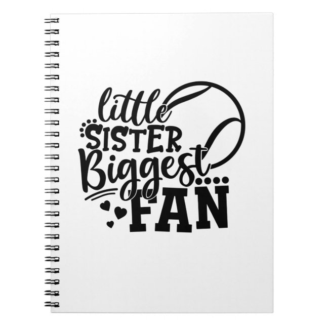 Cuaderno Jugador de tenis | Pequeña hermana mayor fanática  (Frente)