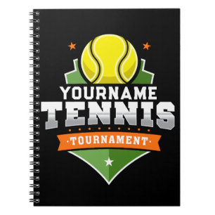 Cuaderno Jugador de tenis personalizado NOMBRE Varsity Torn