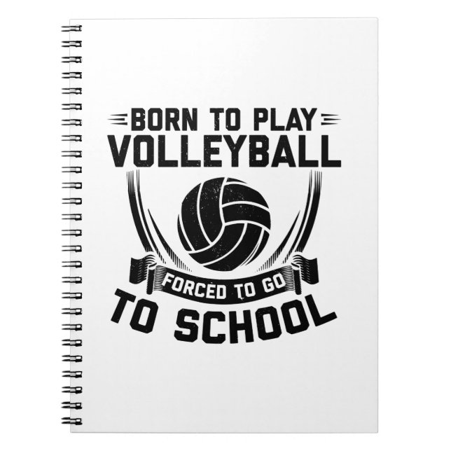Cuaderno Jugador de voleibol dice | Regalo deportivo de ent (Frente)