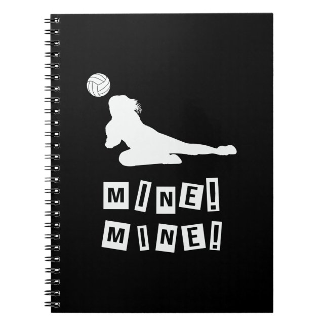Cuaderno Jugador de voleibol | Mina de voleibol (Frente)
