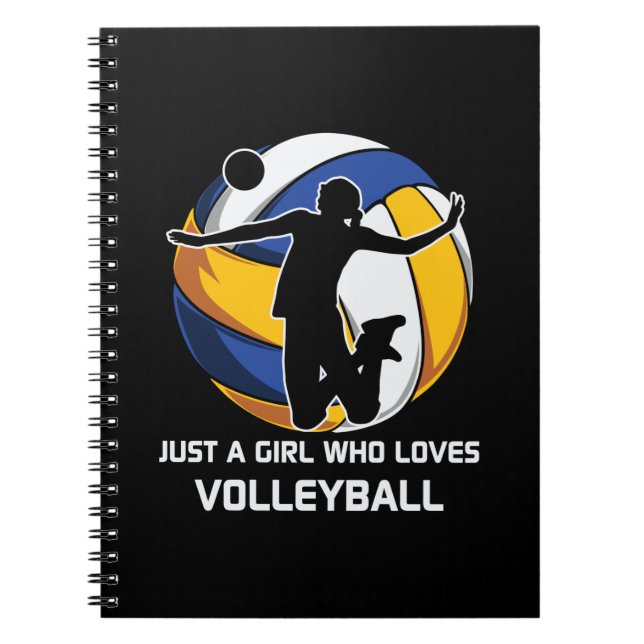 Cuaderno Jugador de voleibol, solo un Chica que ama el vole (Frente)