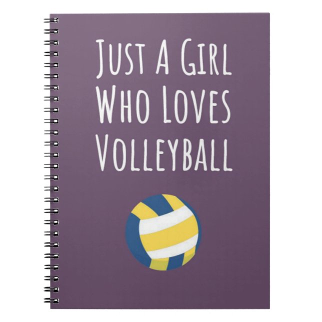 Cuaderno Jugador Giratorio de Chicas de voleibol rosado (Frente)