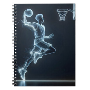 Cuaderno Jugador Neon Basketball con senderos ligeros
