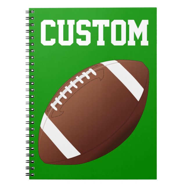 Cuaderno Jugador Personalizado de fútbol o Deportes de nomb (Frente)