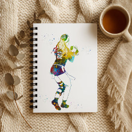 Cuaderno Jugadora de fútbol bandera femenino
