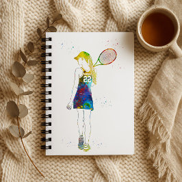Cuaderno Jugadora de Tenis Femenina