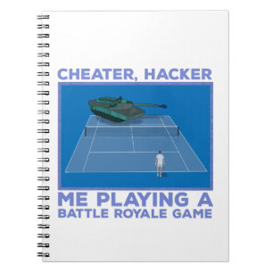 Cuaderno Jugando a un juego de realeza de batalla