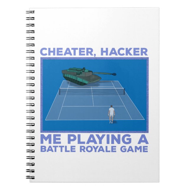 Cuaderno Jugando a un juego de realeza de batalla (Frente)