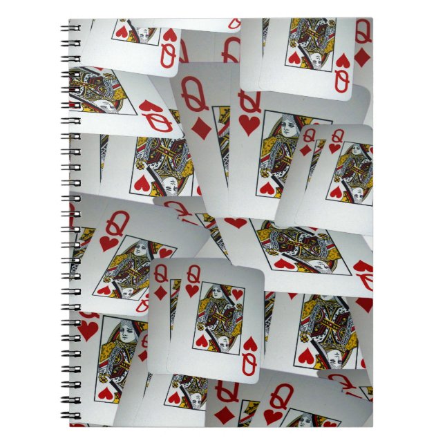 Cuaderno Jugando al diseño de las Reinas de Póquer, (Frente)