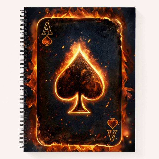 Cuaderno Jugando cartas. (Anverso)