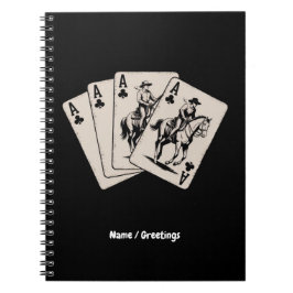 Cuaderno Jugando con tarjeta de póker Chica de países occid