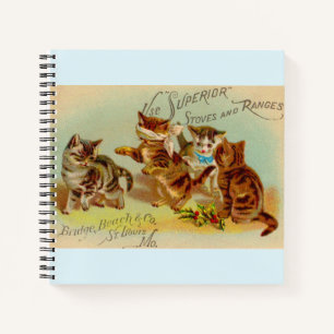 Cuaderno Jugando gatitos de tarjetas de comercio de Victori