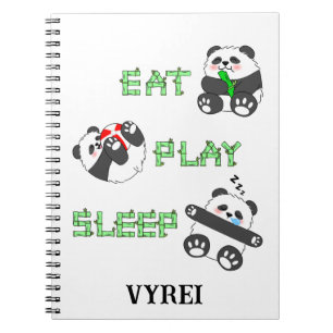 Cuaderno Jugar Sleep Cute Baby Panda Vida Cómoda