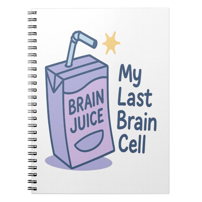 Cuaderno Jugo de cerebro - Mi último Personalizado gracioso (Frente)