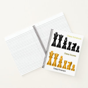 Cuaderno Juguemos diseño de ajedrez para notas y calificac