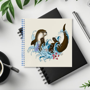 Cuaderno Juguuetón Azul Nutria de Río Caprichosa Salpicadur