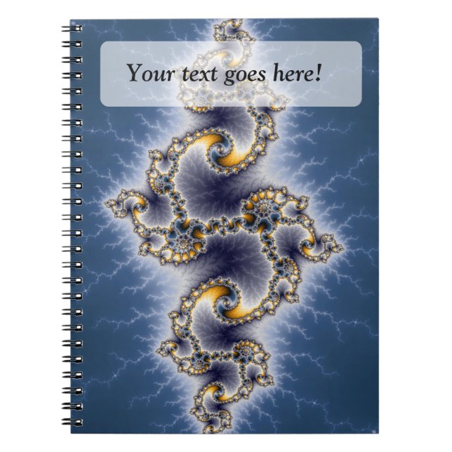 Cuaderno Julia In Blue - Arte Fractal (Frente)
