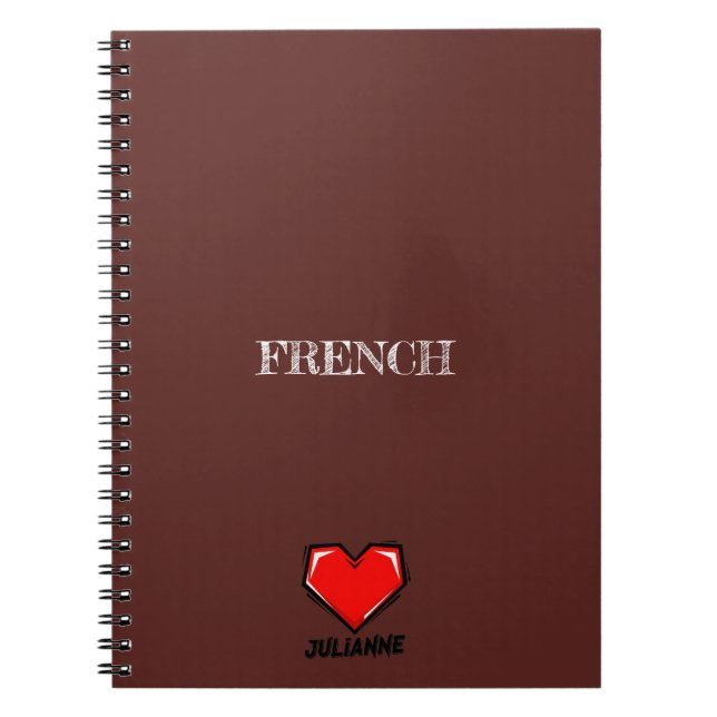 Cuaderno Julianne Heart Brown (Frente)