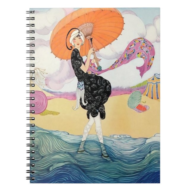 Cuaderno Julio de 1919 Mujer de moda Helen Dryden en la pla (Frente)